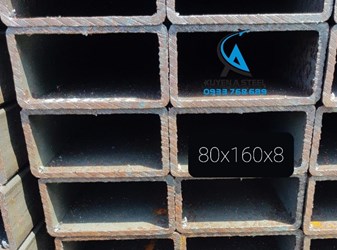 THÉP HỘP CHỮ NHẬT 160X80 DÀY 8MM/8LI 